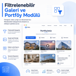 Fotoğraf, video, proje ve referanslarınızı filtrelenebilir kategorilerle düzenli ve etkileyici şekilde sunun.