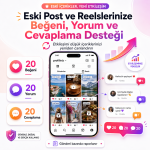İN3-Eski Post ve Reelslerinize Beğeni, Yorum ve Cevaplama Desteği