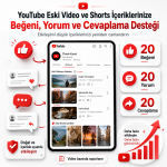 YU3- YouTube Eski Video ve Shorts İçeriklerinize Beğeni, Yorum ve Cevaplama Desteği