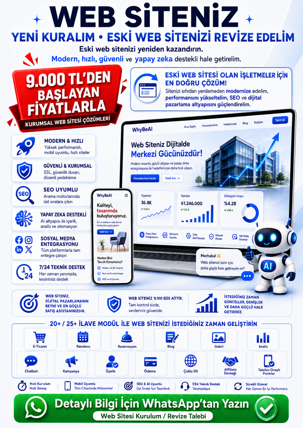 WhyBeAI Web Sitesi Kurulum ve Revize